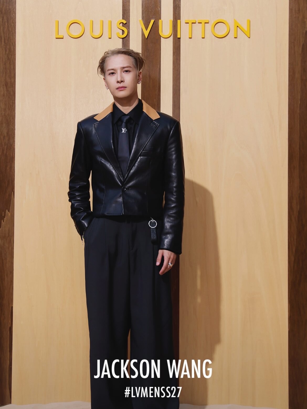 Jackson Wang Steals the Show at Paris LV Fashion Week with Leather Suit Drip